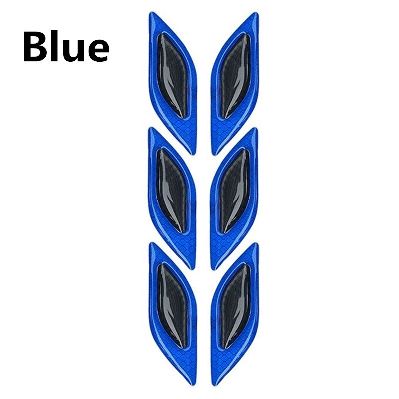 Carbon Fiber Car Sticker Warning Decal Reflective Strips 6PCS