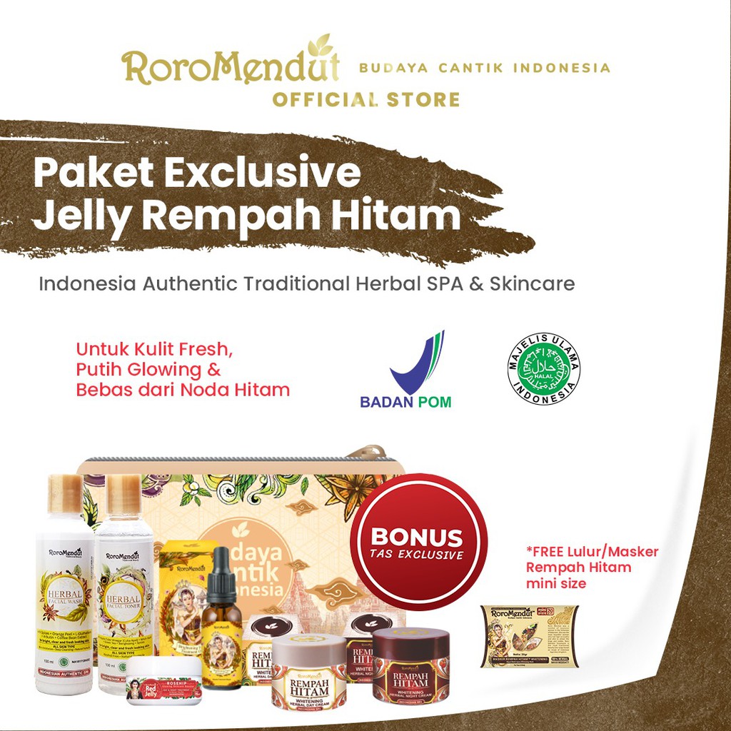 

Roro Mendut Paket Rempah Hitam Whitening Exclusive Jelly Package
