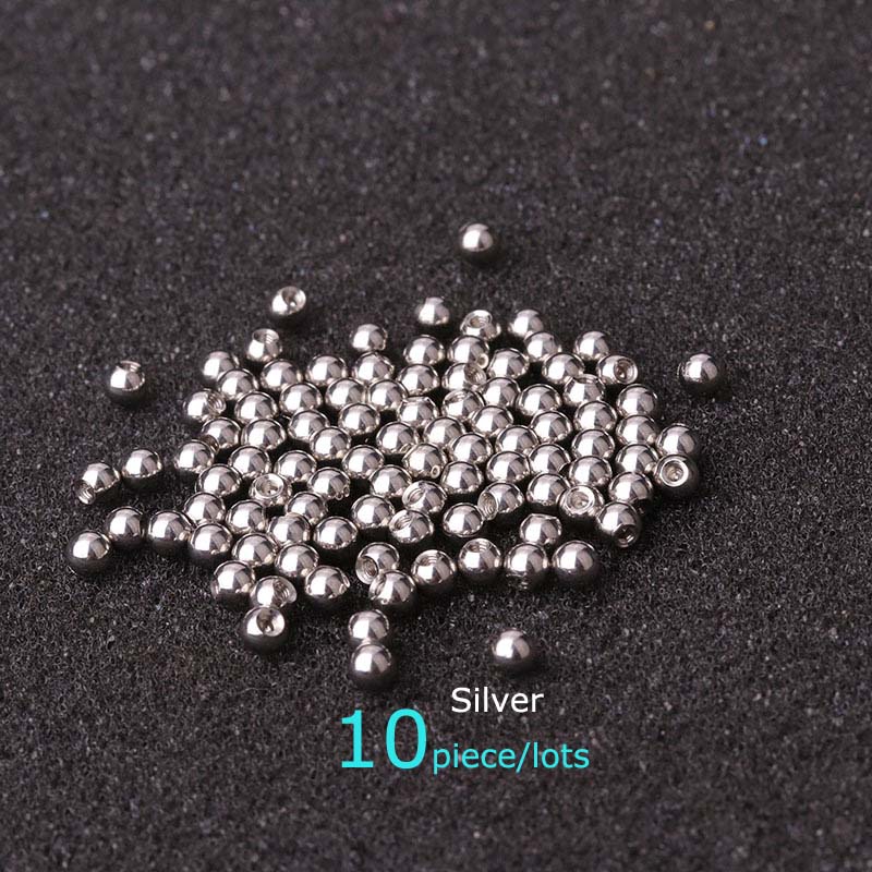 10pcs/lots Stainless Steel Screw Ball Bead For Ear Cartilage Helix Tragus Piercing DIY Accessories