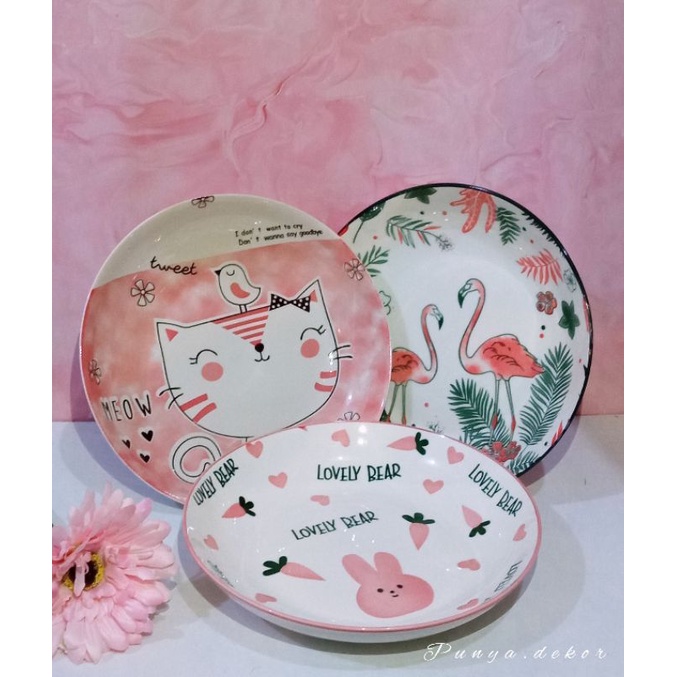 Piring keramik Karakter lucu