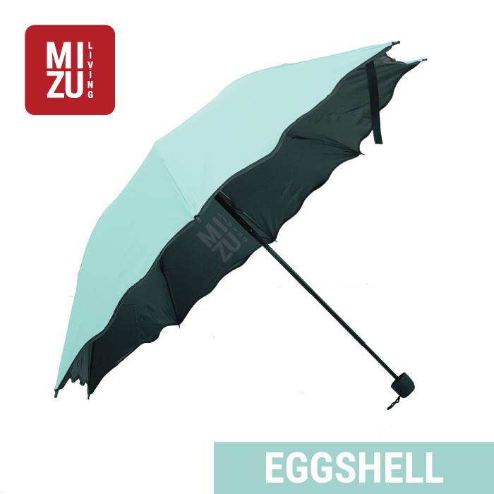 Payung Lipat 3D Magic ANTI-UV Lapisan Hitam + Sarung 3 Dimensi-EGGSHELL