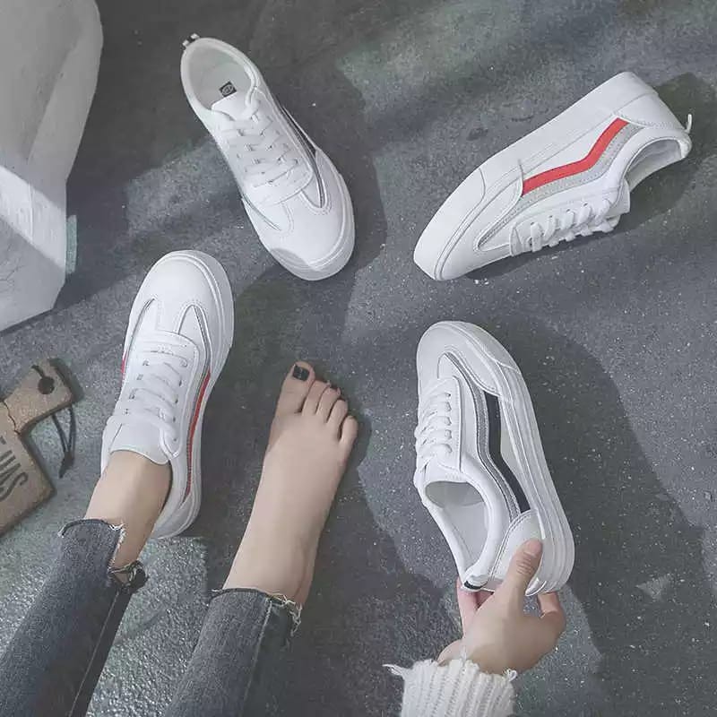 RYS - Simple Streak Sepatu Sneakers Wanita Fashion Casual - Ori Import