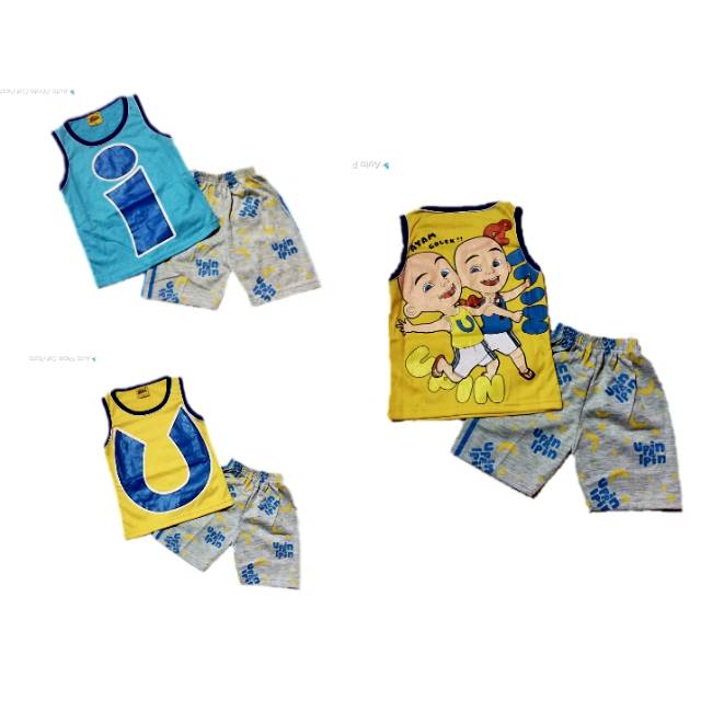 Kaos singlet anak/kaos yukensi/setelan lekbong/setelan kutung upin ipin