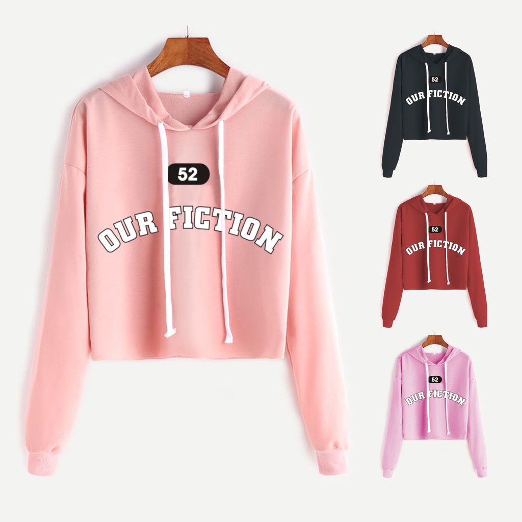 Bess - Sweater Hoodie Crop Murah / Sweater Crop OUR FICTION