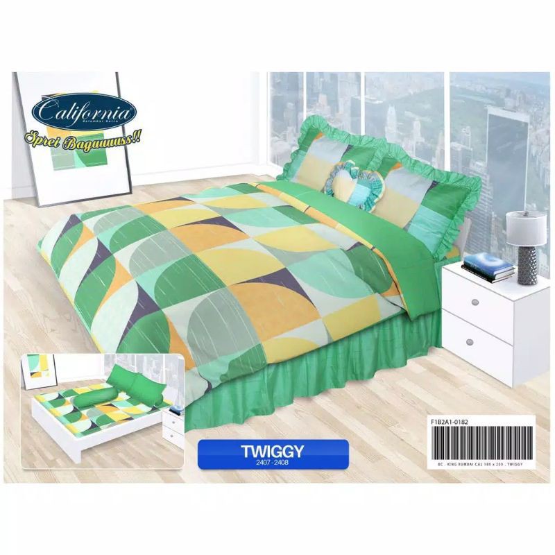 SPREI RUMBAI KING CALIFORNIA - Sprei California Rumbai King 180x200/Twiggy