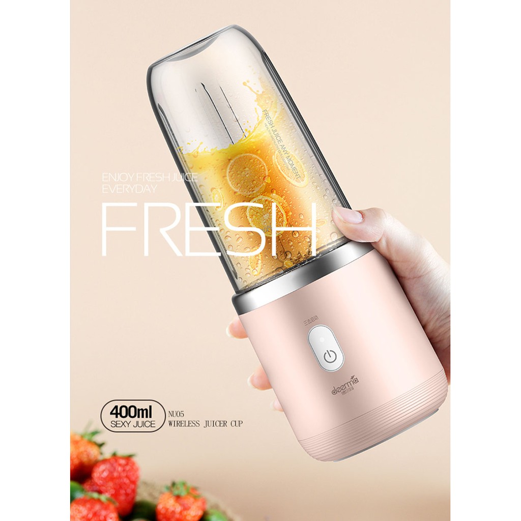 Deerma NU05 Vitamer Juice Blender Portable 400ML Hand Electric Wireless Lemon Orange Fruit Squeezer