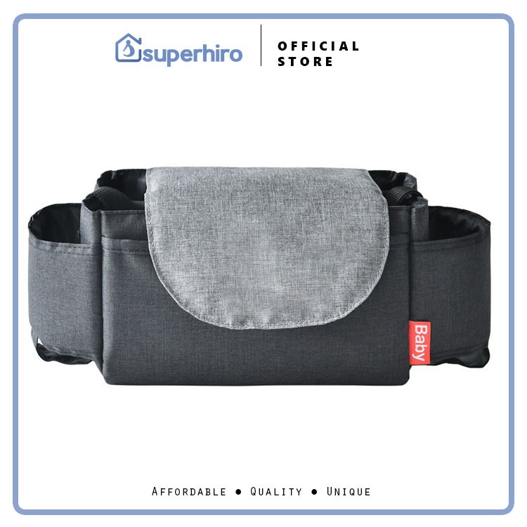 Tas Perlengkapan Kereta Dorong Bayi - Stroller Bag Organizer Gantungan - Black Pine