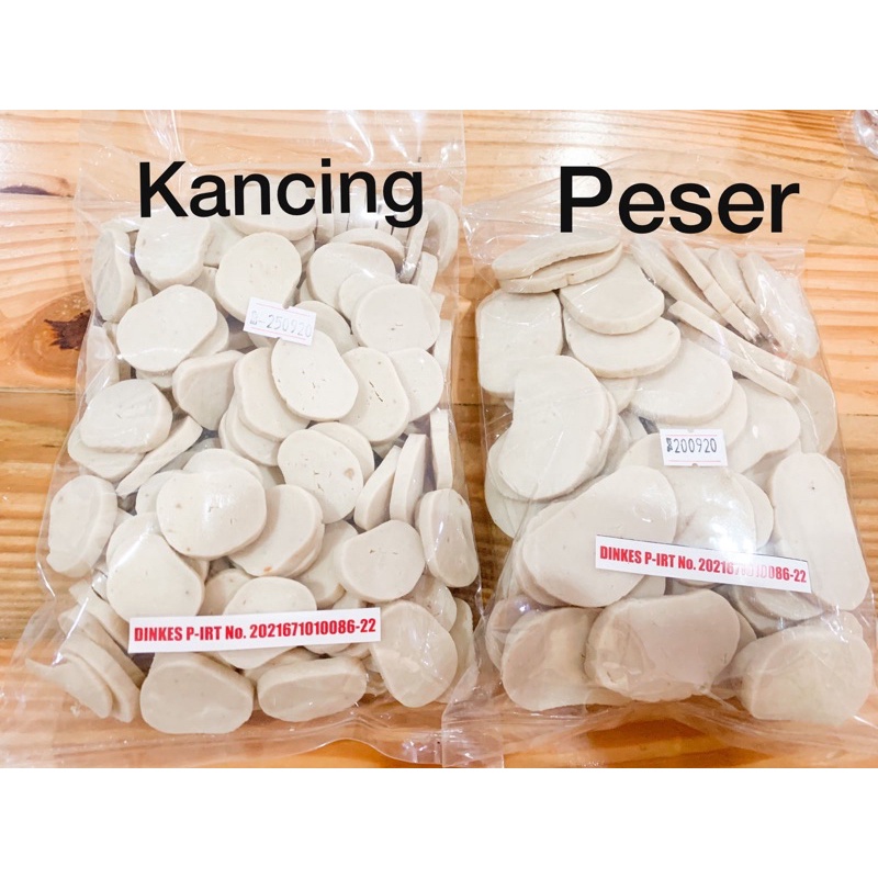 

Kemplang mentah Kancing dan Peser 500 gram