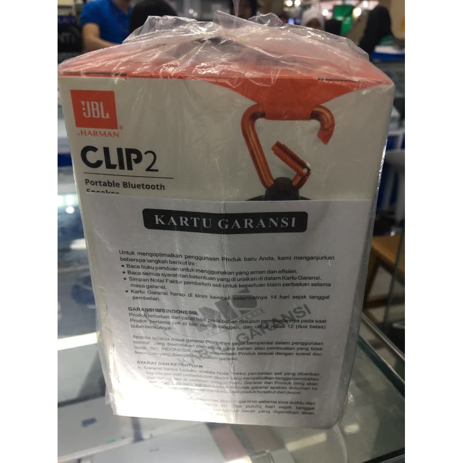 JBL CLIP 2 SPEAKER WIRELESS BLUETOOTH   ORIGINAL   HITAM   MERAH
