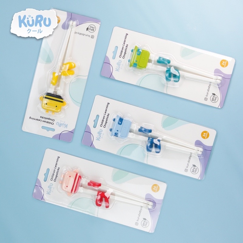 KURU Kids Learning Chopstick | Sumpit Belajar Bayi Anak KURU Training Chopsticks