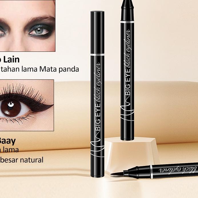 COD✔ Herbaay Eyeliner rambut lembut, eyeliner mata besar, eyeliner tiga dimensi tahan air dan tahan 