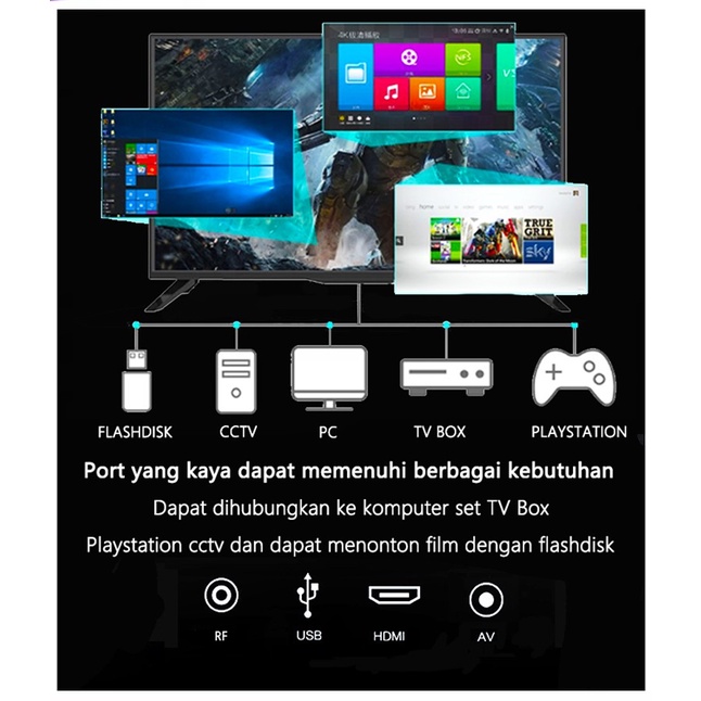 TERBARU TV LED 27 INCI SUPPORT HDMI VGA AV DAN USB GARANSI 1 TAHUN COCOK UNTUK PC CCTV TV DAN MAIN PS