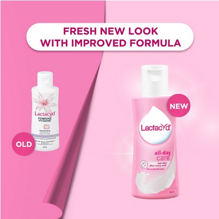 Lactacyd Feminine Hygiene / All Day Care 60ml Kemasan Baru