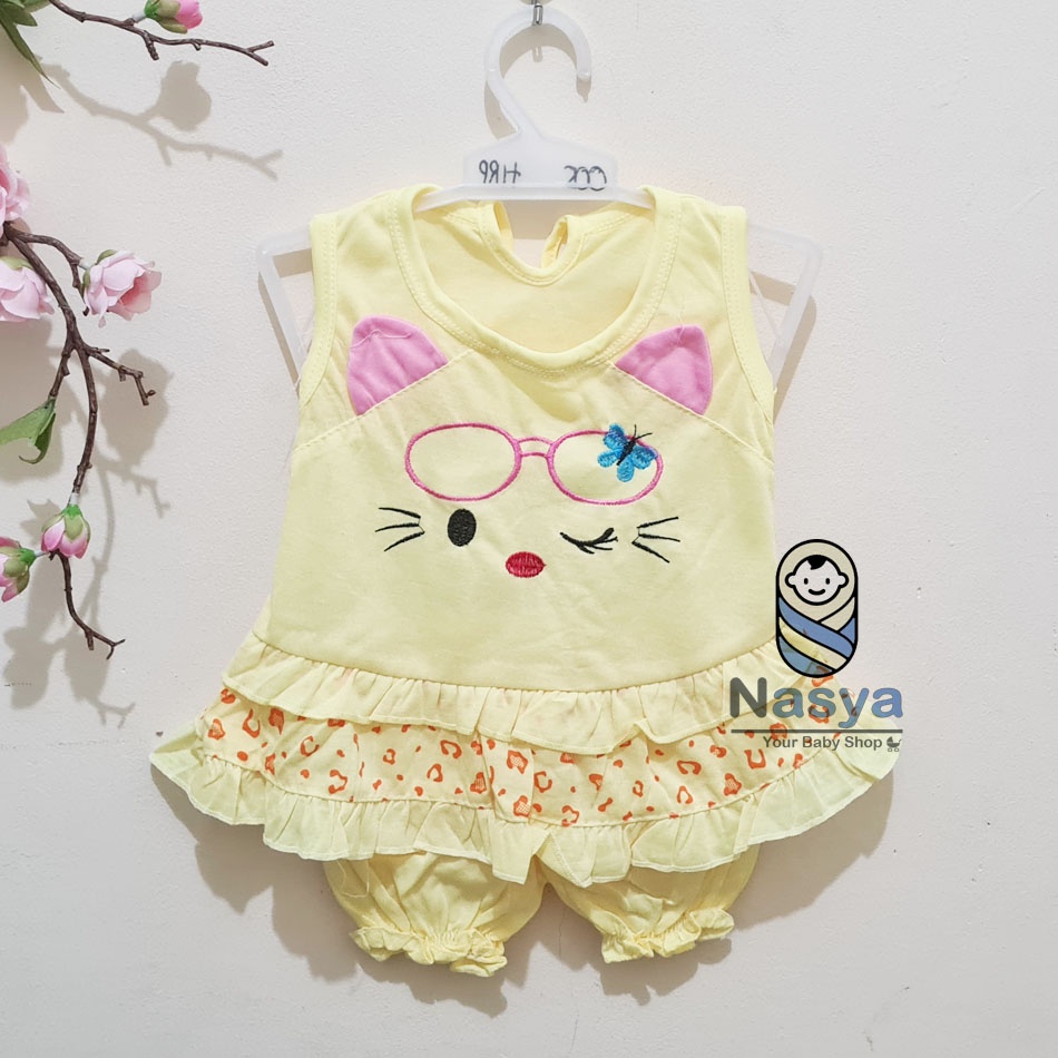 [N-038] Baju Setelan Bayi New Born / Setelan sehari-hari anak perempuan (0-6 bulan)