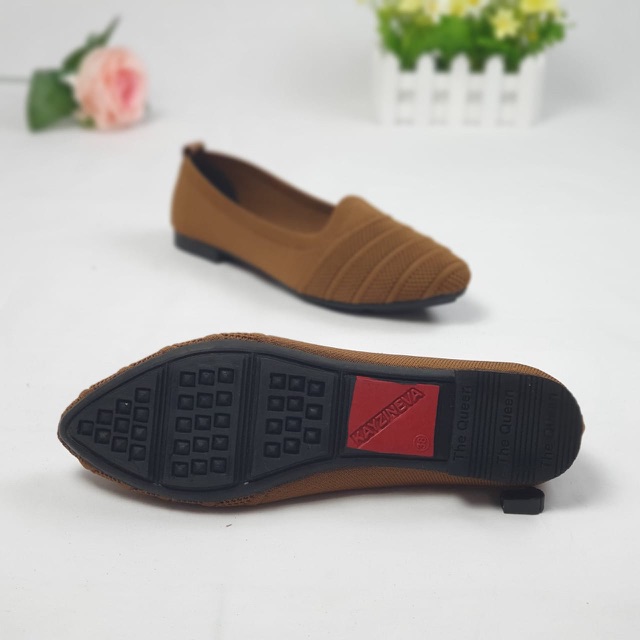 KAYZINEVA Sepatu Flat Rajut import Wanita CC02