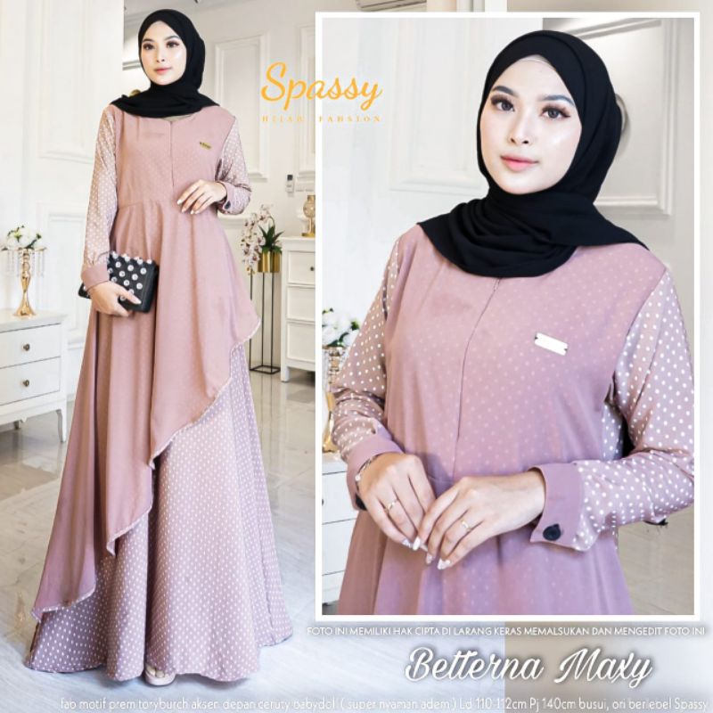 SPASSY DRESS MUSLIM WANITA BETTERNA MAXY