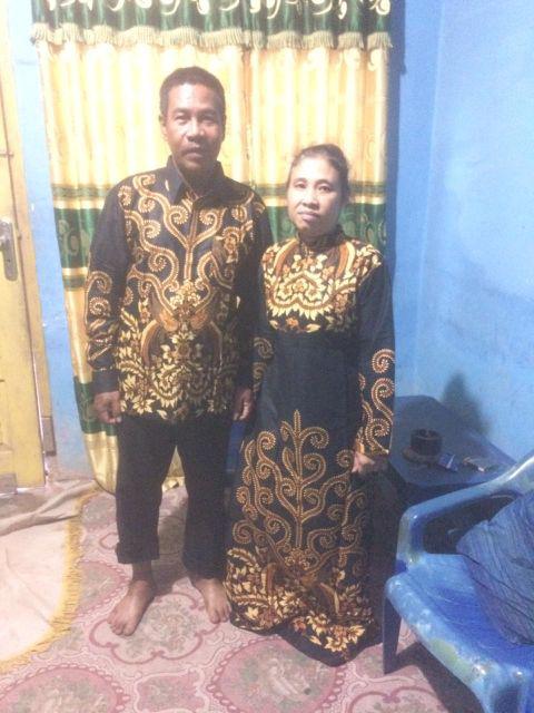 Big Size Jumbo Size Fit Xxl Ld 110 Cm Couple Batik Model Gamis Warna Hitam