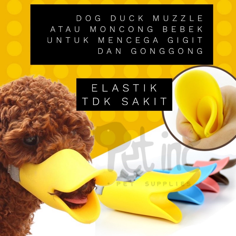 Dog duck muzzle(anti gonggong dan anti gigit) S, M, L