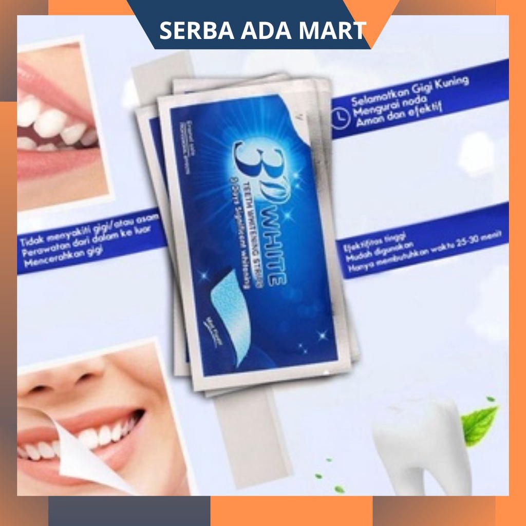 Stiker Pemutih Gigi 3D Isi 14 pcs Pemutih Gigi dalam Satu Sheet