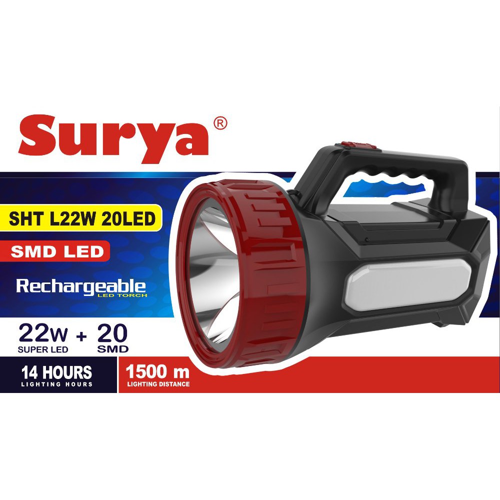 Senter lampu LED Surya SHT 22W 20LED