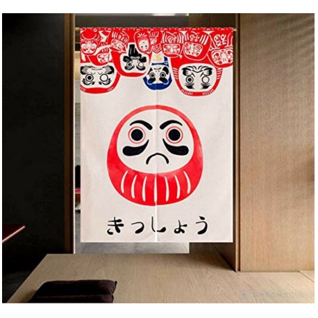 NOREN TIRAI JEPANG DARUMA INTERIOR ASIA JAPAN STYLE MOTIF PRINTING