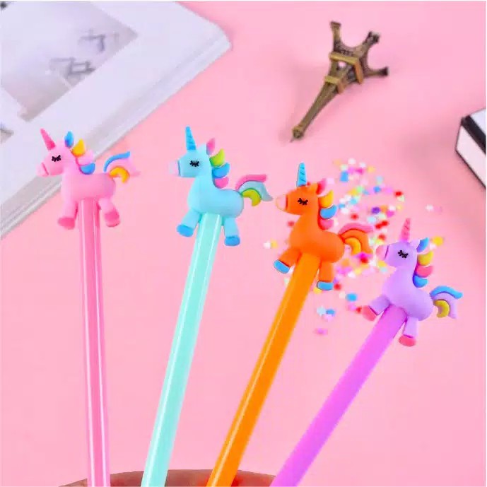 

Pen Karakter Motif Kuda Poni Unicorn Rainbow Lucu Pulpen Unicorn Color Full Pena JLOKS405