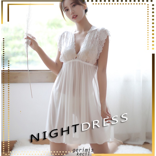 Lingerie Gaun Seksi Wanita Korean Version Nightdress Baju Tidur Sexy Women Dress