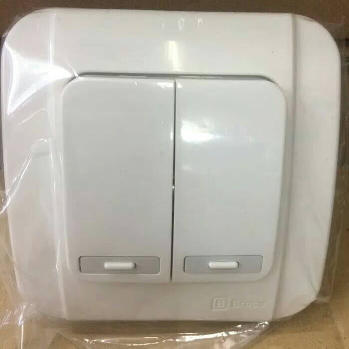 Saklar - Perlengkapan Listrik - Saklar Broco Saklar Broco Galleo Doble (Seri) / Saklar Listrik On