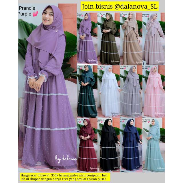 READY GAMIS PRANCIS DRESS SAJA ORIGINAL DALANOVA