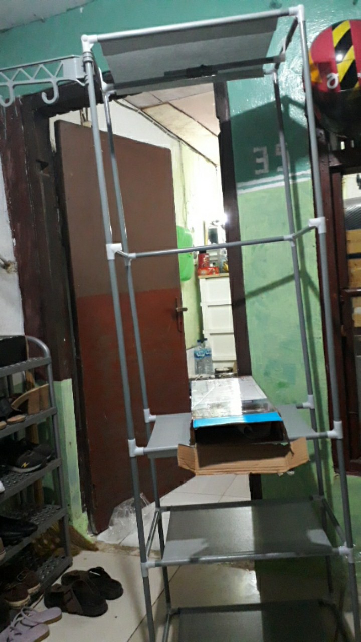 Gantungan Suling Tempel Di Tembok / Fitting Wall 10 Mata Ukuran 35 Cm /gantungan Baju / Square Cloth