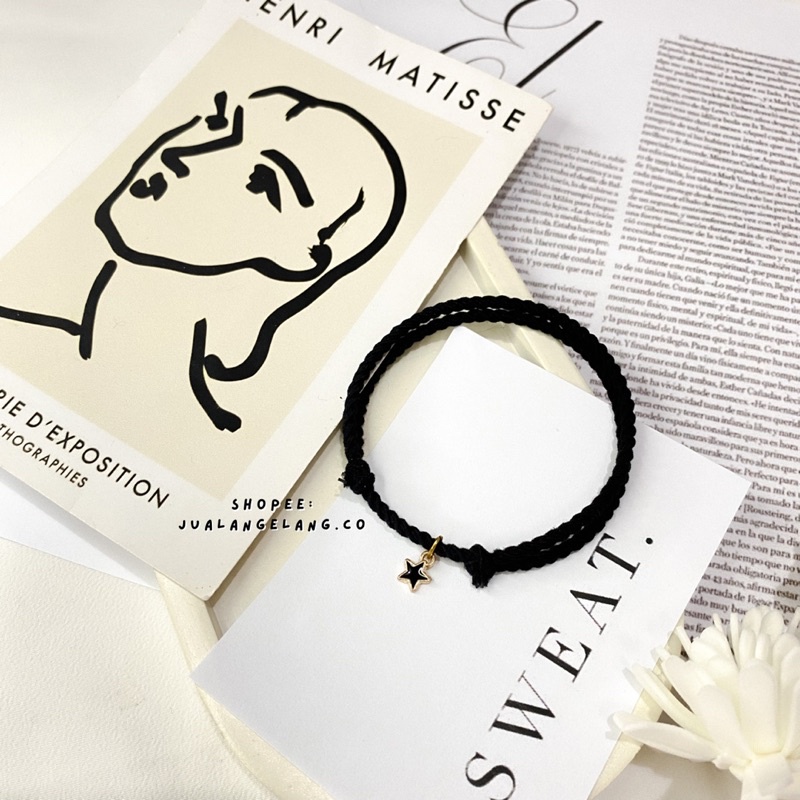 Gelang Manik Bintang Tali Ulir Karet