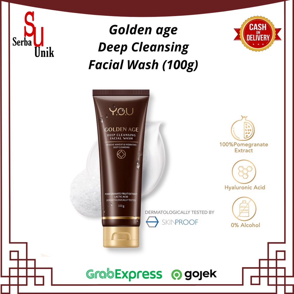 Kosmetik You Golden Age Deep Cleansing Facial Wash / Pembersih Wajah 100g