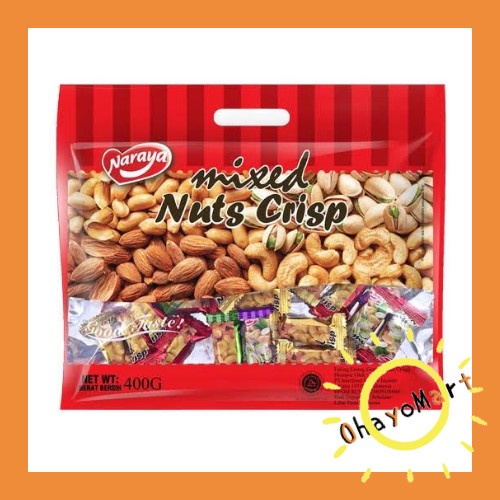 Naraya Mixed Nuts Crisp / Naraya Permen Kacang / Enting-enting 400grm