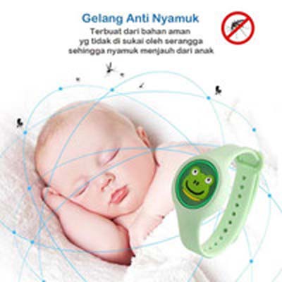 Gelang Bentuk Jam Tangan Bayi Clip Anti Nyamuk Gesper Anak Karakter kartun Lucu Anti Air