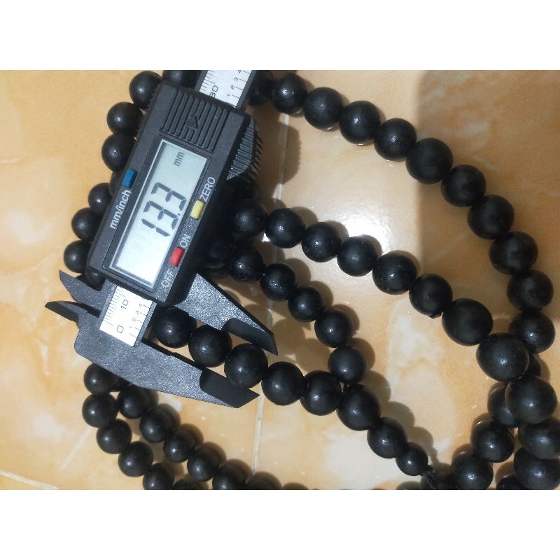 tasbih murah 99 butir buah pocok lontar hitam/tasbih biji gebang kaokah hindun