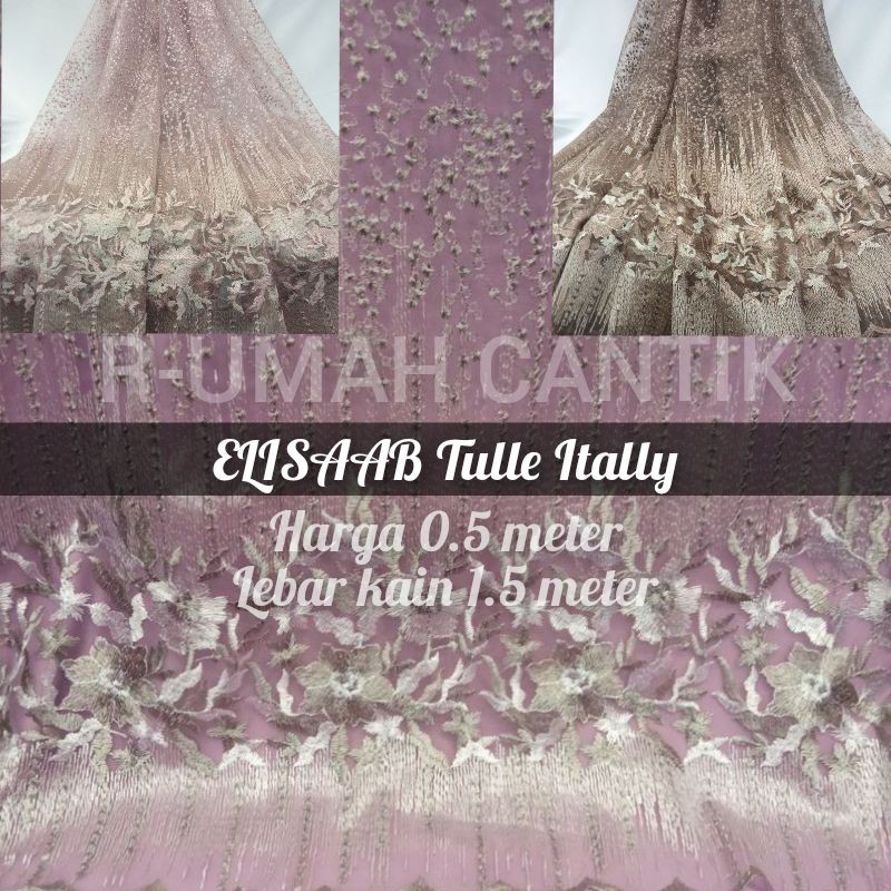 Kain Tile Akar Elisaab / Kebaya Brokat / Kain Brokat Tile