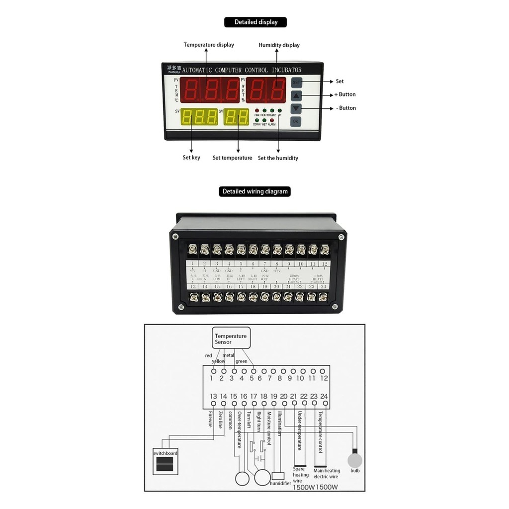 Incubator XM-18 220V Temperature &amp; Humidity Controller Thermostat