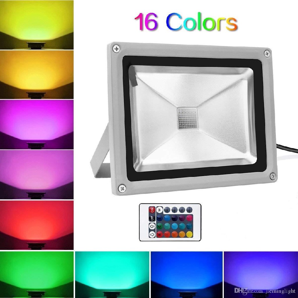 KUKE Lampu Sorot Led RGB 10WATT / Lampu Panggung Warna Warni + Remote