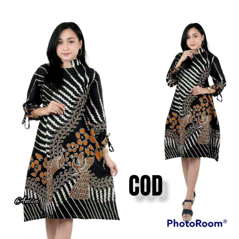 Tunik Batik Modern Atasan Batik Jumbo / Baju Batik Cewek / Dress Batik Terbaru 2022 Kekinian