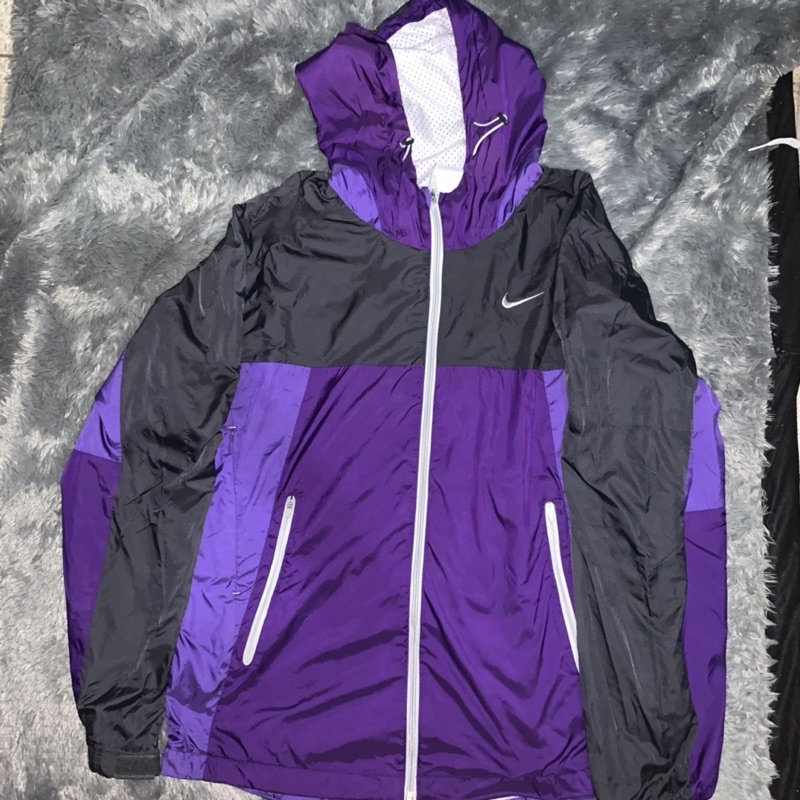 Jaket Running Tracktop Windbreaker Nike Ungu Size L Second Original