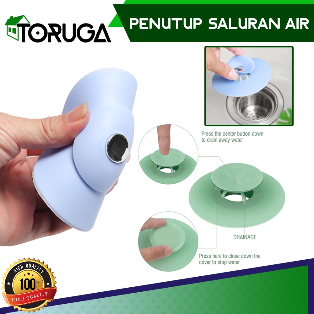 Penutup Lubang Wastafel Penyumbat Saluran Air Sink Fleksibel Silikon Drain Stopper