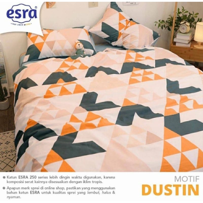 Sprei Set Motif Dustin Katun Esra Ukrn 100x200 - 200x200