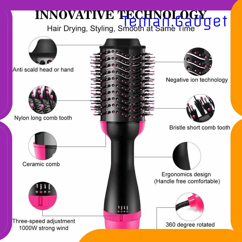 TG-FE199 OLOEY SISIR ROLLER HAIR DRYER RAMBUT 2IN1 VOLUMIZER CURLER COMB WB-336