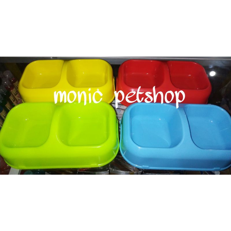 Tempat Makan Kucing Double Kotak