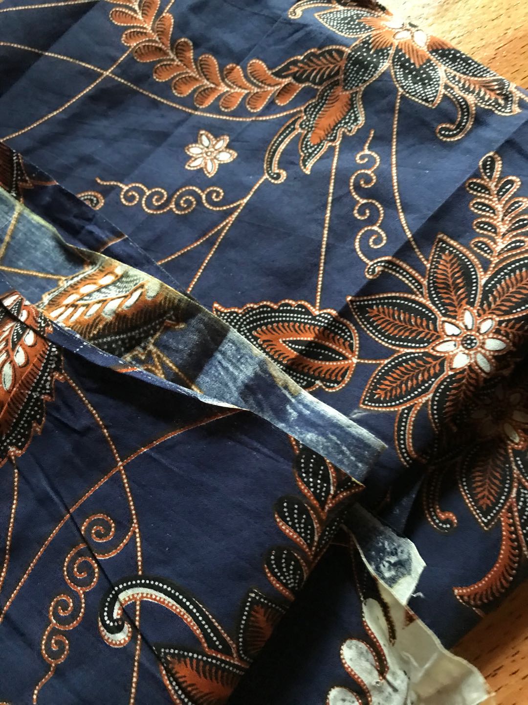 Batik Kembang Biru Full Furing Katun Halus Sragenan Size M-xxl Asli Solo