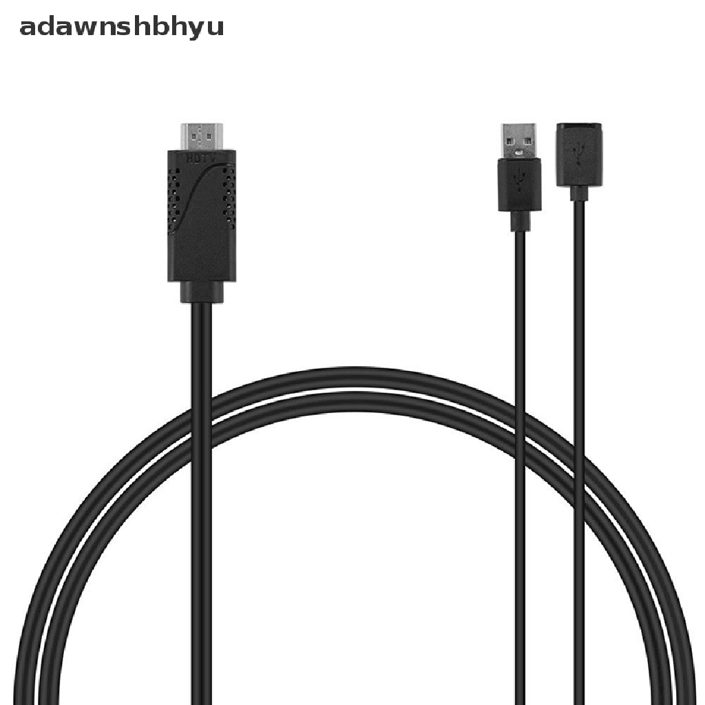 Kabel Adapter HDTV Female to HDMI Male adawnshbhyu 2in1 USB Untuk IOS 8.0 &amp; Hp Android