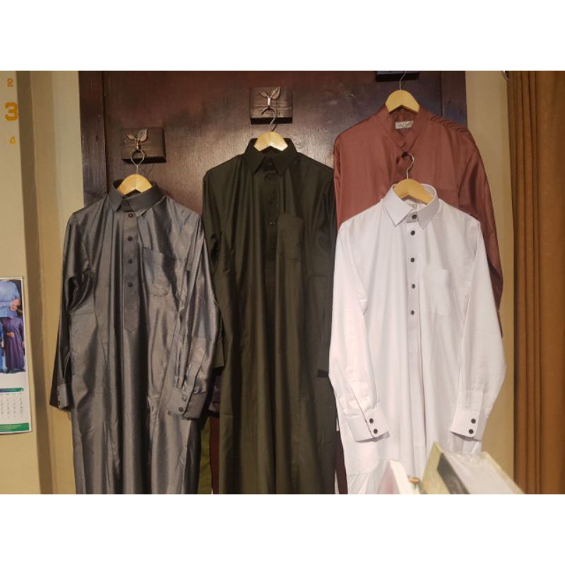 JUBAH AL HARAMAIN WOLL KERAH KEMEJA LENGAN KANCING MANSET PREMIUM