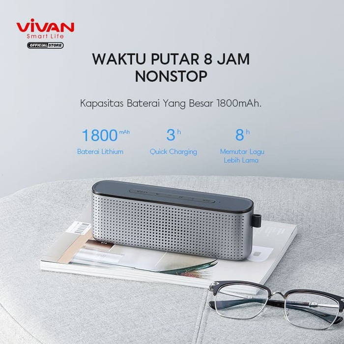 VIVAN Speaker Bluetooth HI-Fi Waterproof IPX7 10W Mega Bass VS10