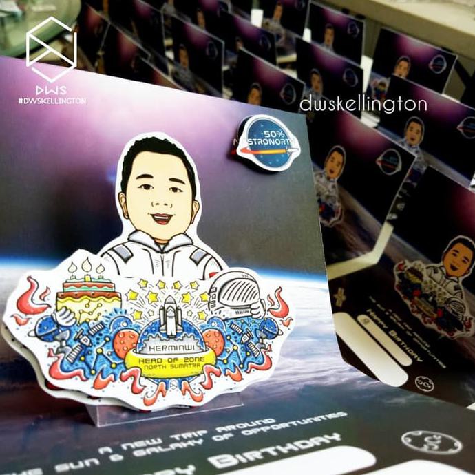 

Jual Special Custom Doodle Art Pop Up Card For Company Project Original