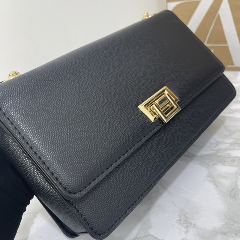 [FOTO ASLI] Tas Wanita Clara Sling Bag Kulit Sintetis Tali Rantai Panjang Trendy Import RZ Bag